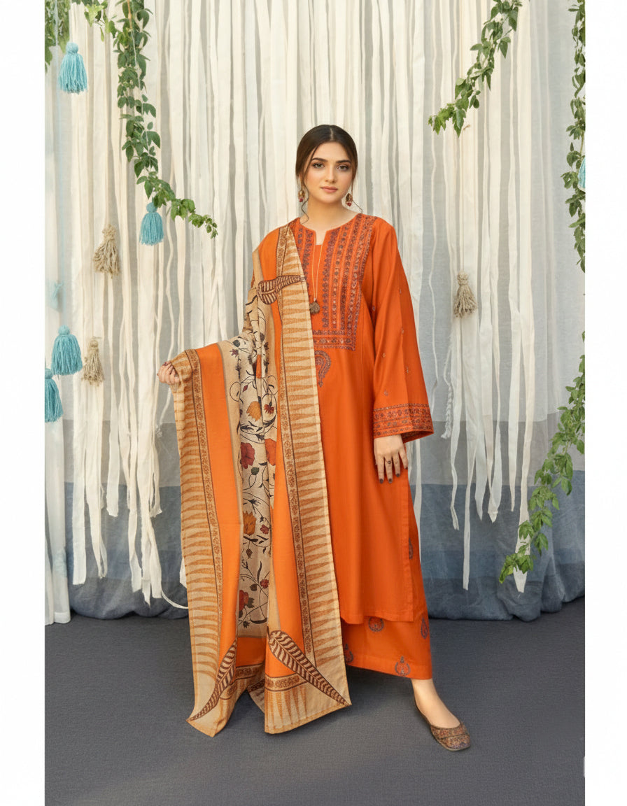 Lawn Embroidered 3Piece Stitched SF - 413