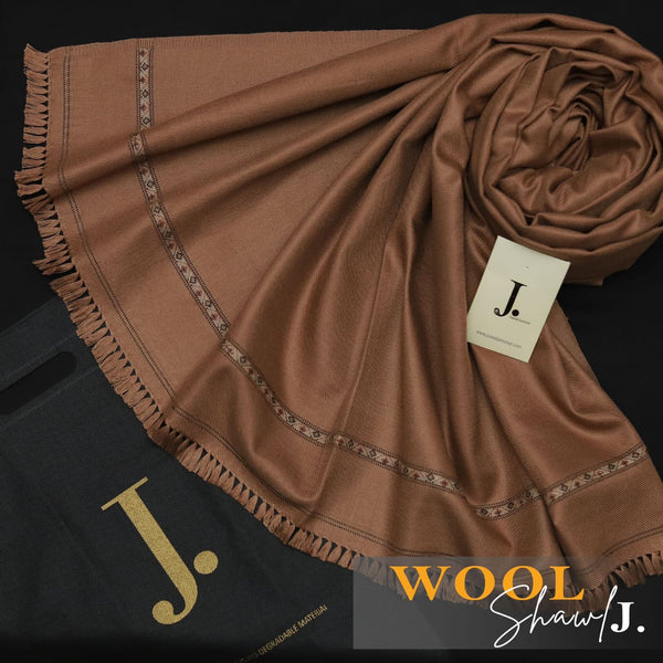 J. Men Wool Shawl Copper