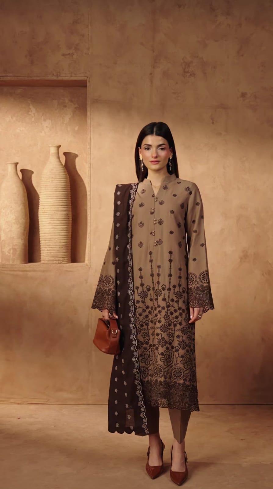 Dhanak Embroidered 3Piece D-002