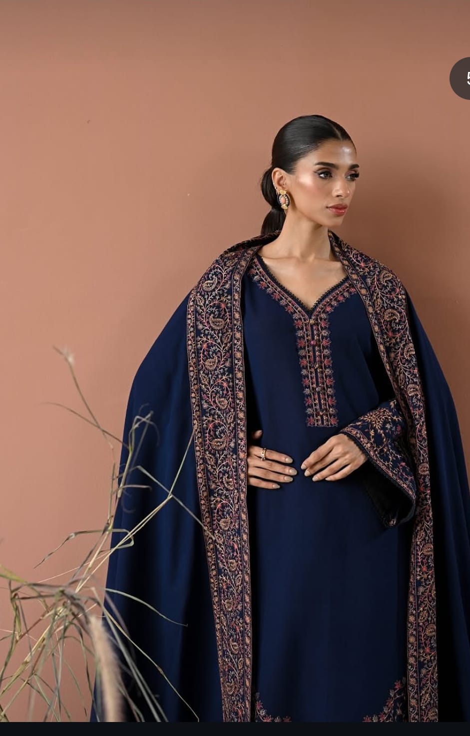 Dhanak Embroidered 3Piece D-005