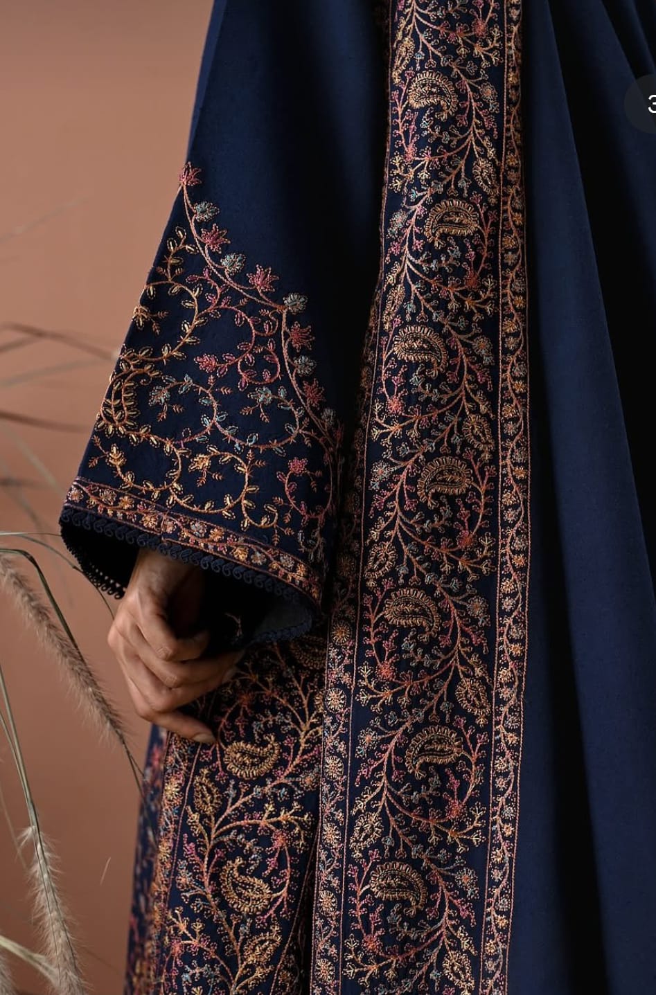 Dhanak Embroidered 3Piece D-005
