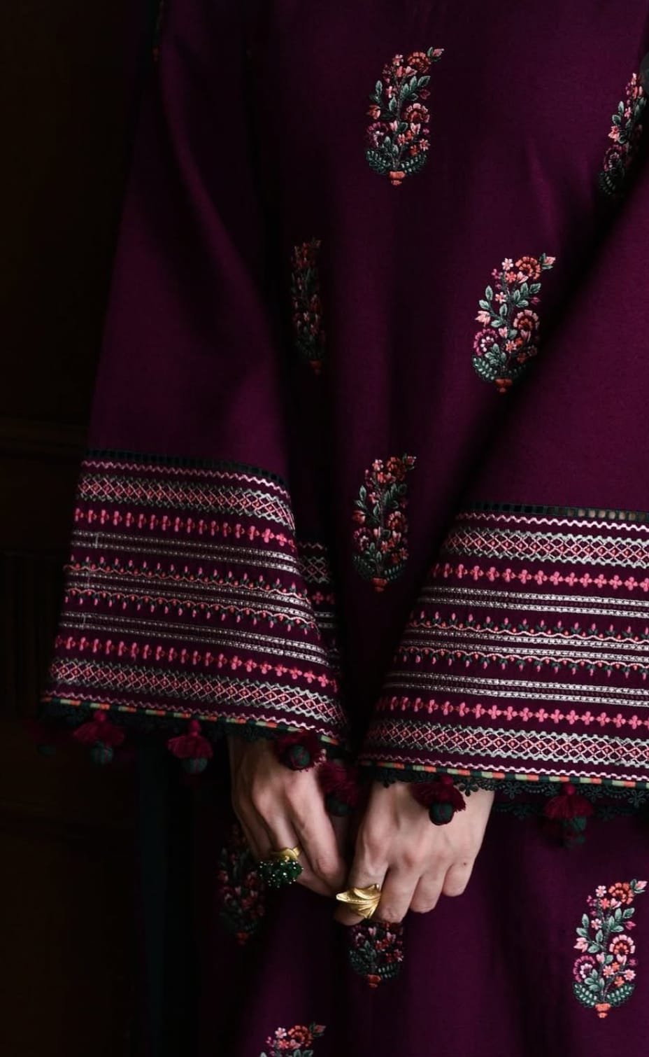 Dhanak Embroidered 3Piece D-006