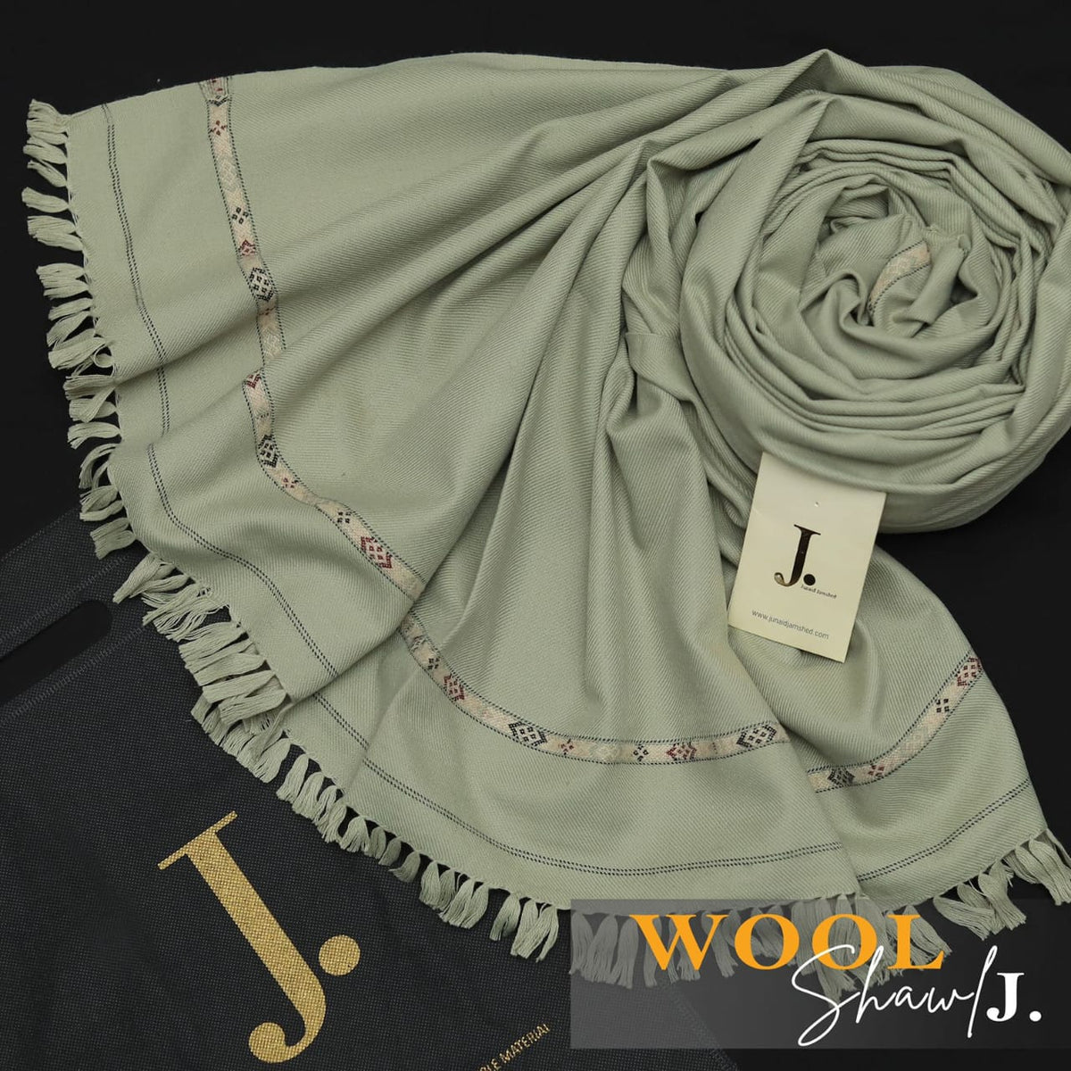 J. Men Wool Shawl Pista