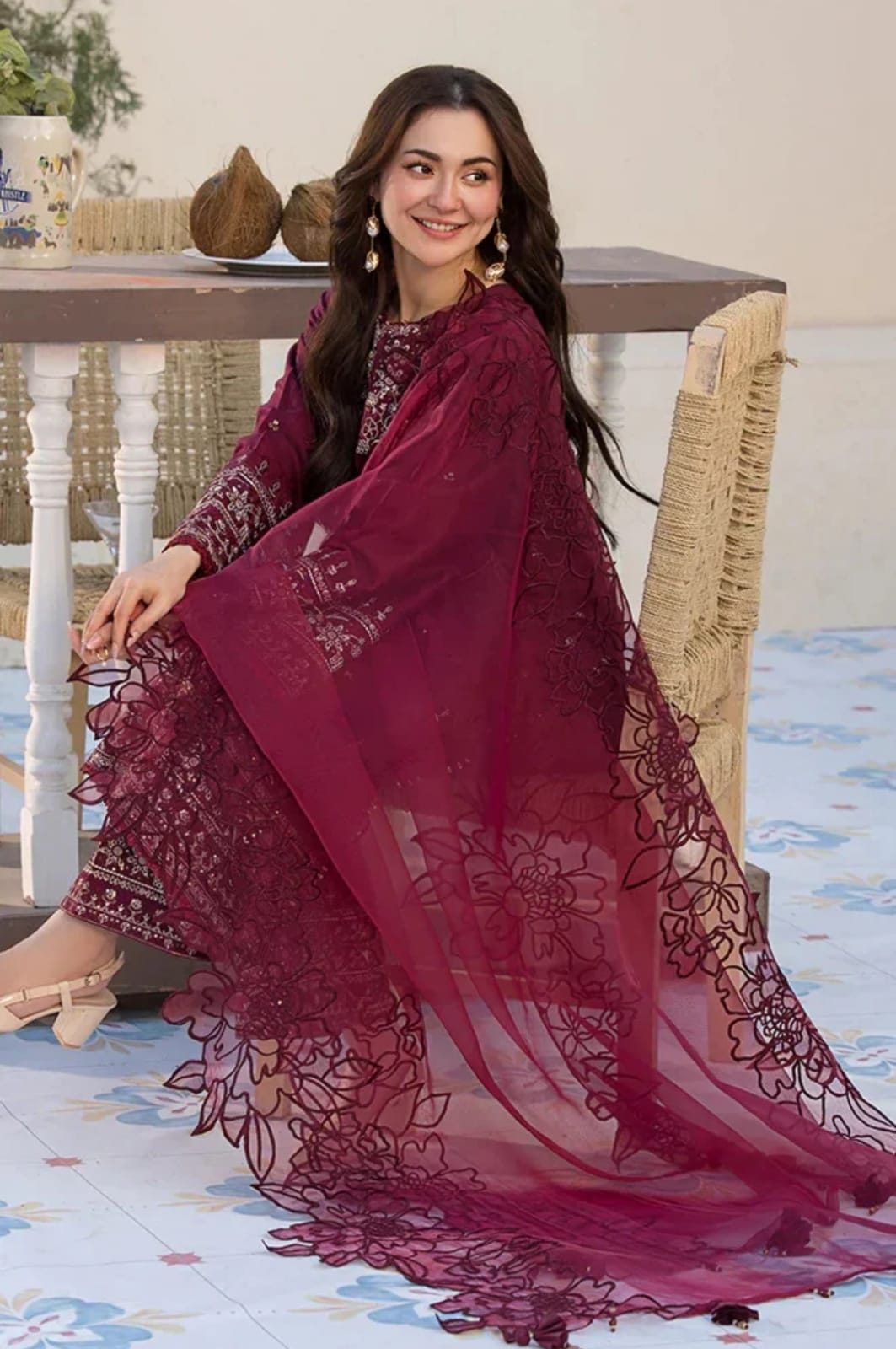 Lawn Embroidered 3Piece D-1002
