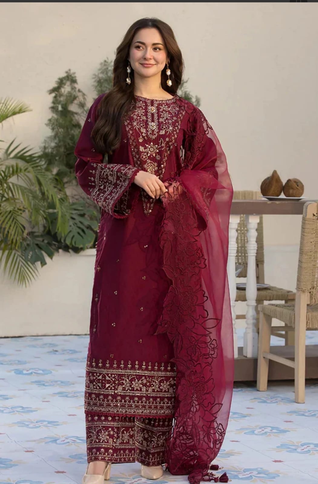 Lawn Embroidered 3Piece D-1002