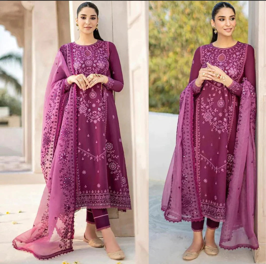 Lawn Embroidered 3Piece D-1008
