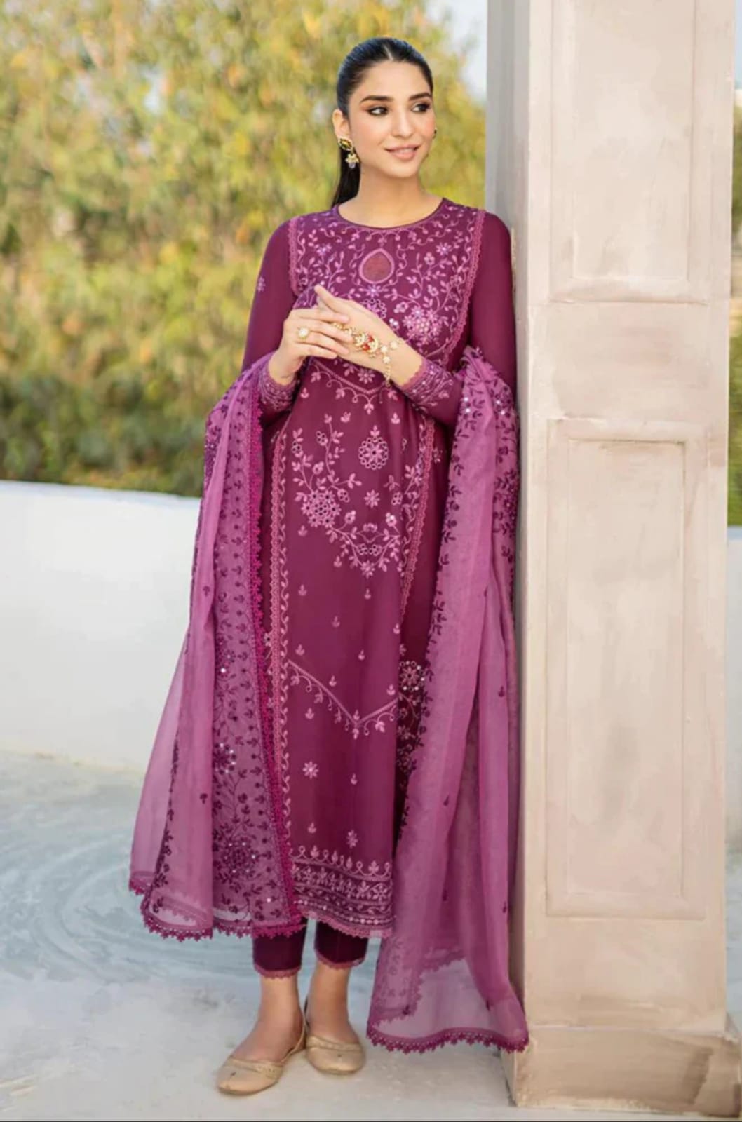Lawn Embroidered 3Piece D-1008
